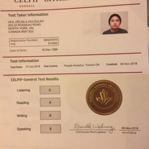 BUY CELPIP CERTIFICATE WITHOUT EXAM