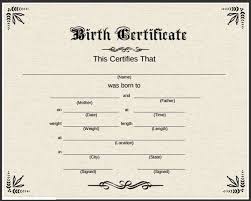 fake birth certificate