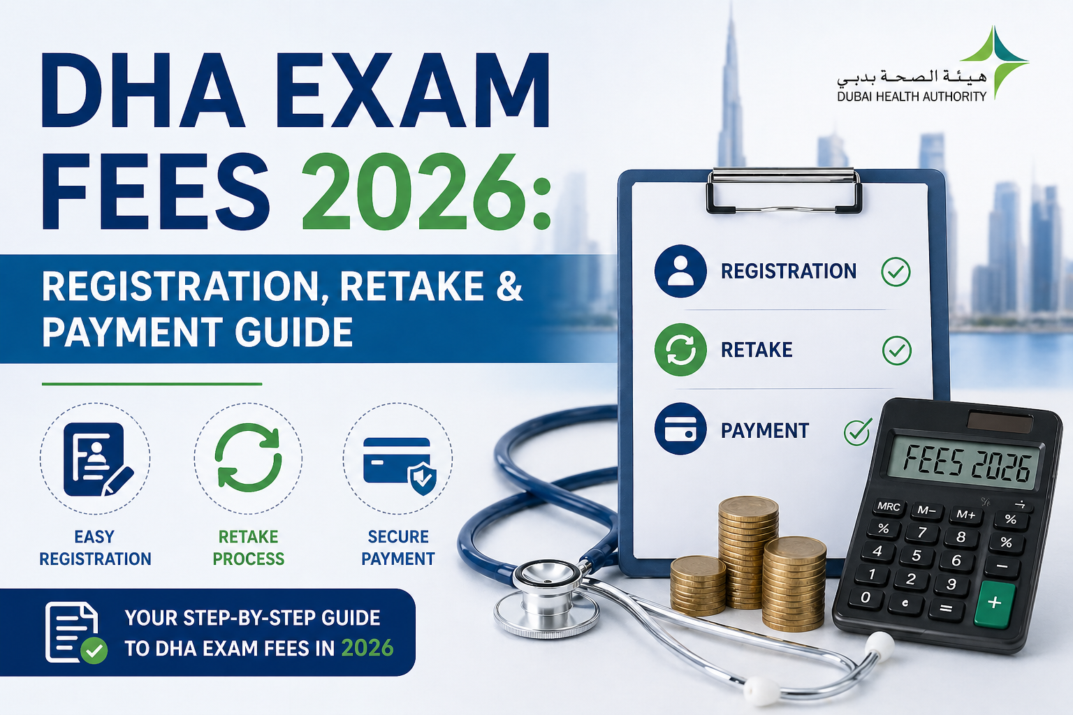 dha exam fees 2026 cost registration retake and payment guide dubai healthcare licensing