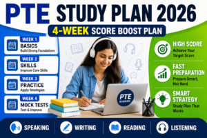 pte study plan 2026 4 week preparation strategy for high score